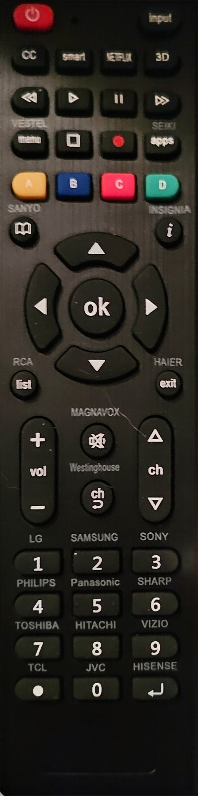 Universal Replacement Remote for LG Samsung Philips TVs