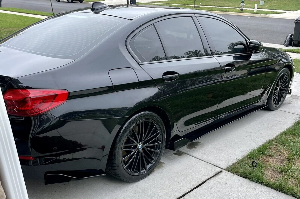 Carbon Fiber Side Skirt Rocker Panel Fit For Mercedes-Benz Polypropylene - PP Foto 4 de 4