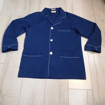 Vintage Christian Dior Monsieur men's size Large pajama top blue