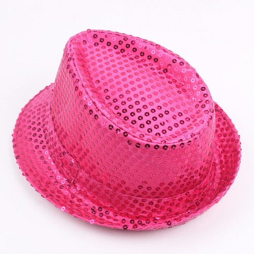 Cappello Jazz Uomo Donna Glitter Paillettes Stage Danza Spettacolo Performance Cappello Jazz Party - Foto 8 di 19