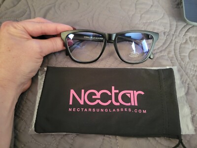 Nectar Cobalt Blue Blocker Glasses New With Bag NEC-LI-001 Black Frames MSRP: 49