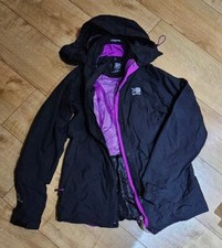 Ladies Black 2in1 Karrimor Rain Coat Size 8