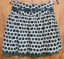 THE CHILDREN PLACE POLKA DOT GREEN GIRL SKIRT WITH BELT