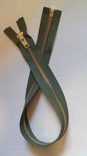 26 inch Olive Army Green  Brass 10 YKK Heavy Duty Separating Zipper