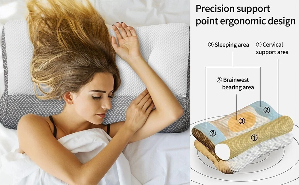 Orthopedic deep sleep pillow,ergonomic pillow for neck and shoulder,Deep Sleep - Image 2 of 4