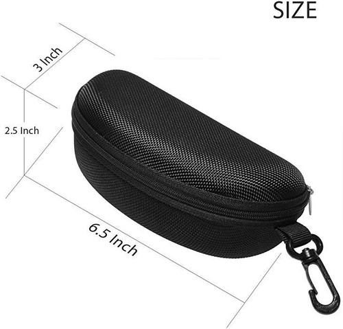 Portable Hard Zipper Glasses Eyeglasses Case For Oakley Ray Ban Sunglasses Large - Picture 2 of 13