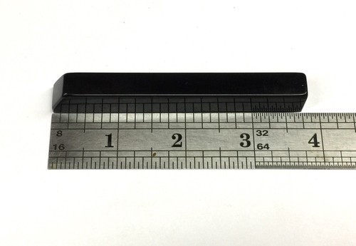 New Plastic Piano Sharp, 3 3/4" Long, .583 Tapered Height, Gloss Black, Keytop - Picture 2 of 2