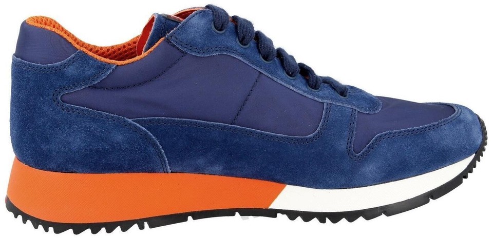Prada Blue Sneakers Nylon Prax Matchrace Lace Up Low Top Lace Up Mens 10.5 PRADA Leather PRAX Matchrace Sneakers - 4E3198 Navy Blue  main image 3