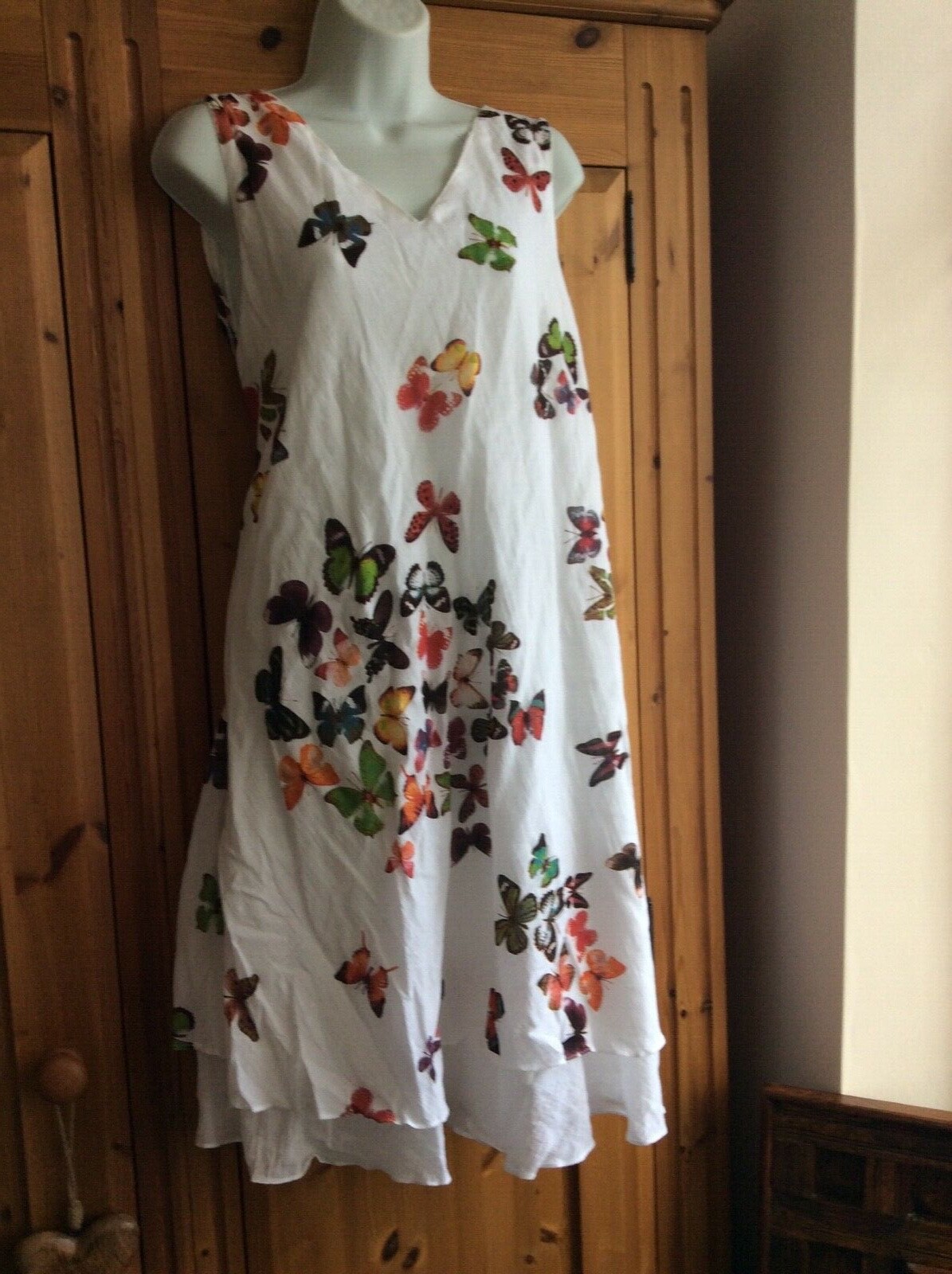 White Sparkling Butterfly Dress main image 1