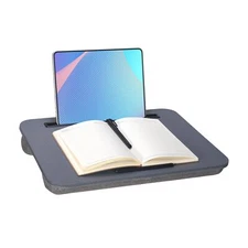 Lap Desk Portable Laptop Desk Fits Up to 16“ Laptops with Tablet Slot Built-i...