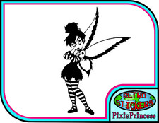 Goth Punk Tinkerbell Fairy A Vinyl Sticker Car Bike Wall Window Cute Pretty