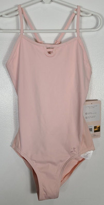 Danskin Girls Size Small Petal Pink Y Back Cami Leotard Style #8522 Dancewear