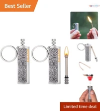 Metal Match 2 Pack Reusable Waterproof Fire Starter Lighters for Camping