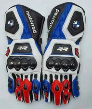 2025 BMW Motorbike/Motorcycle Leather Gloves Armour Racing Leather Gloves