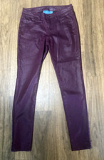 Simply Vera Vera Wang Pants Womens 2 Purple Plum Stretch Skinny Waxed Cotton NEW