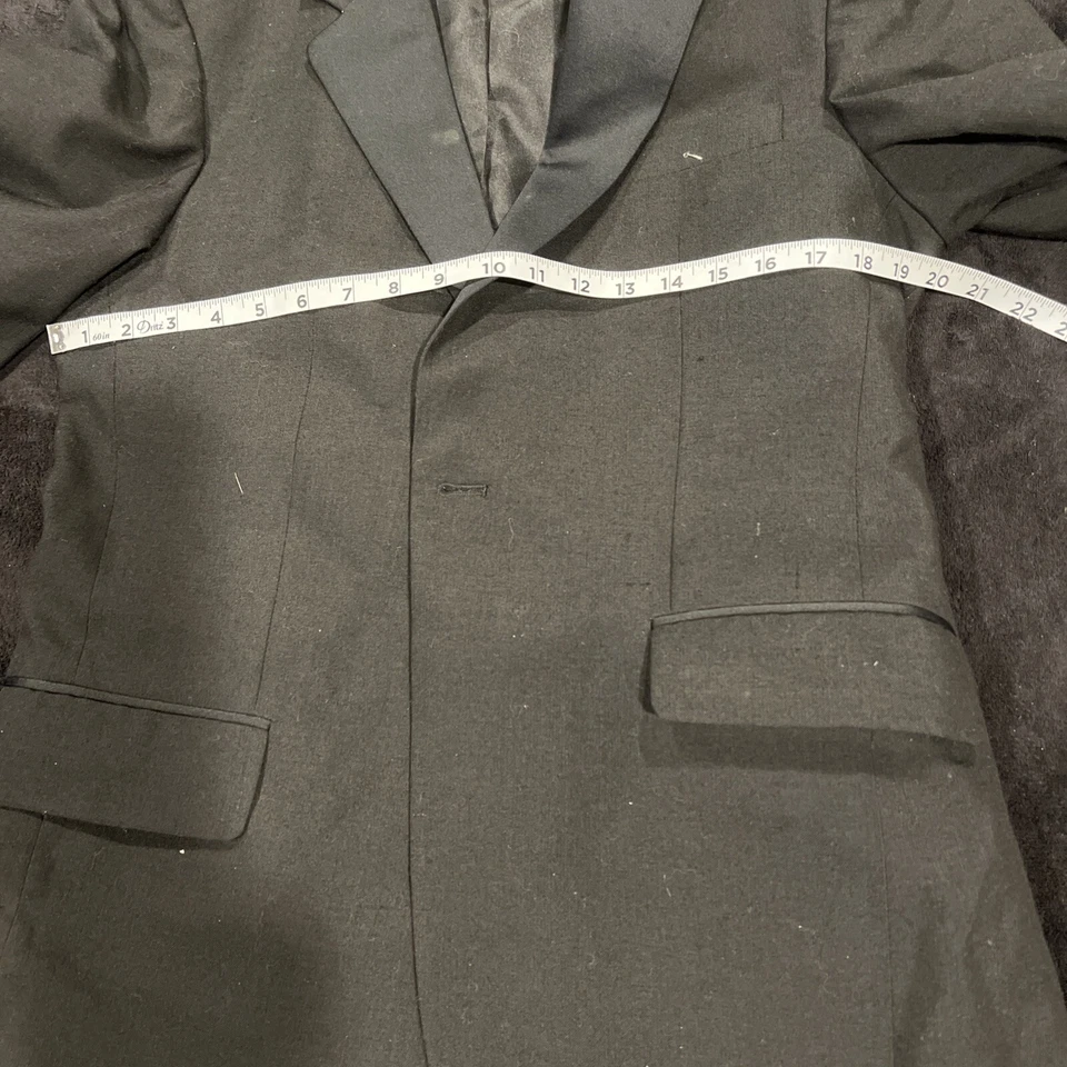 Vtg ROYAL BALKAN TAILORS WOOL Blénd Tuxedo Suit Jacket Size 40 Pants Size 34 - Image 2 of 4