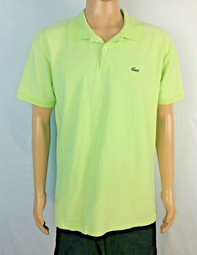 Lacoste Mens Lime Green Polo Shirt Size 