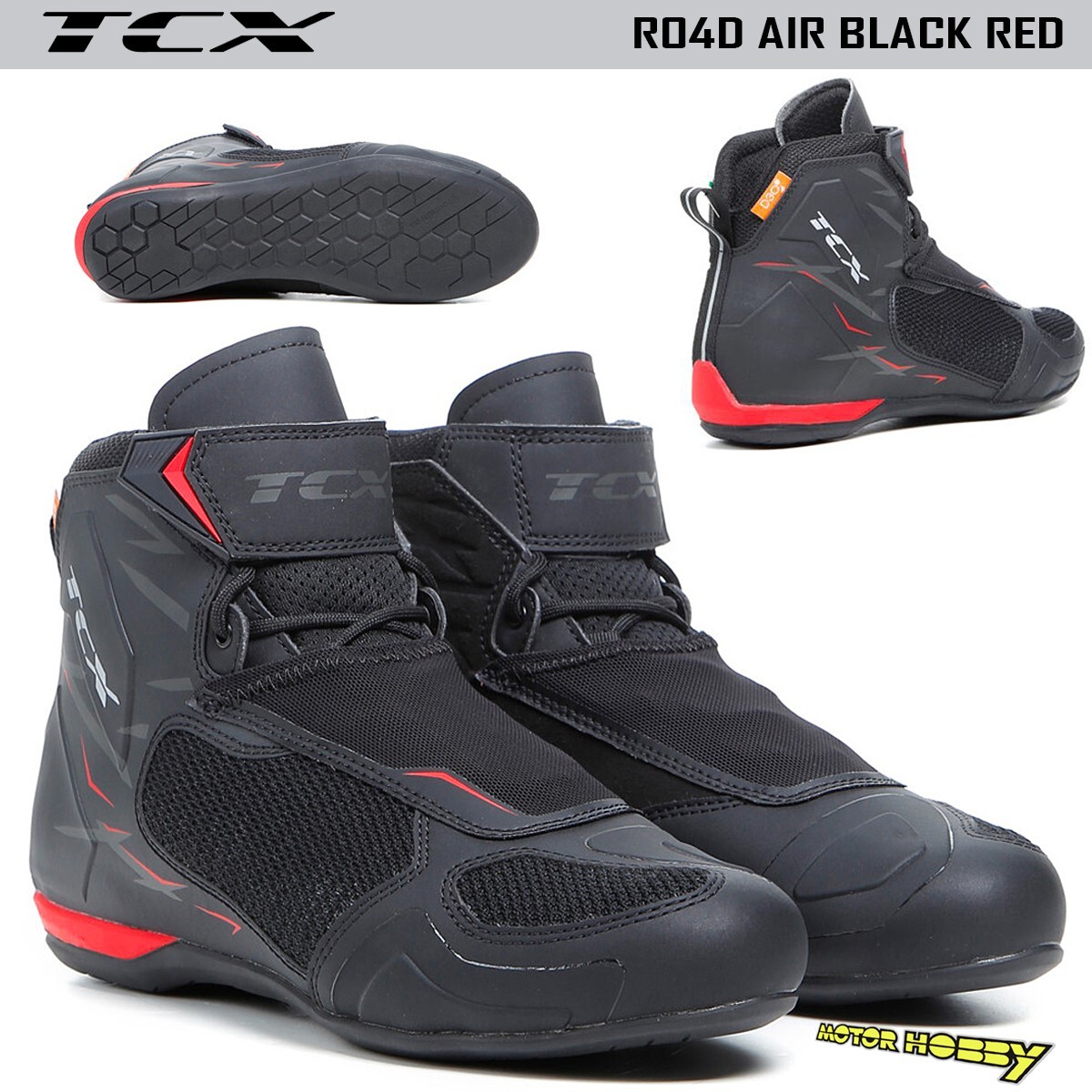 Scarpe Da Moto TCX R04d Air Uomo - Traspirabili Con Protezione D3O, Suola In Gomma Per Guida Comoda - Foto 9
