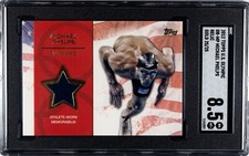 2012 Topps MICHAEL PHELPS SGC Graded 8.5 GOLD #25/25 Athlete Worn RELIC Card