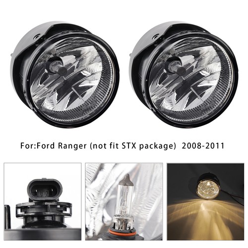 Pair Front Fog Light For Ford Ranger (not fit STX package) 2008-11 Clear Lens AU - Picture 5 of 12