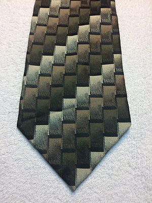 BERGAMO NEW YORK MENS TIE 4 X 60 DARK GREEN, BLACK, GRAY