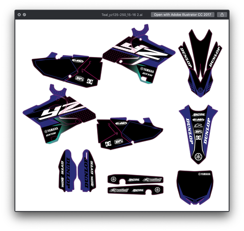 Fits Yamaha YZ 125 250 MX Motocross 2015 2016 2017 2018 2019 2020 graphic kit