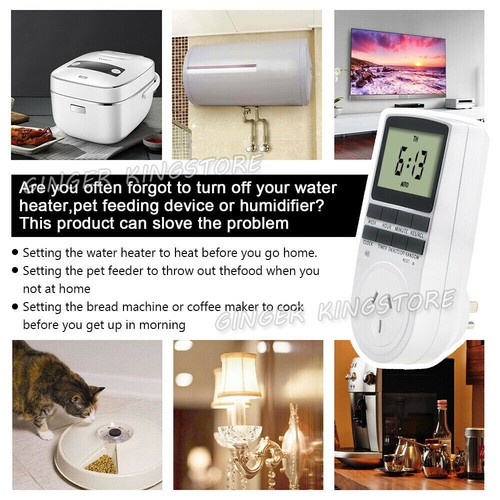 240V Timer Digital Programmable Electric AU Plug Power Socket LCD Timer Switch - Picture 8 of 10