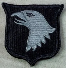 US Army 101st Airborne Division ACU Merrowed Edge Patch With Hook & Loop Backing