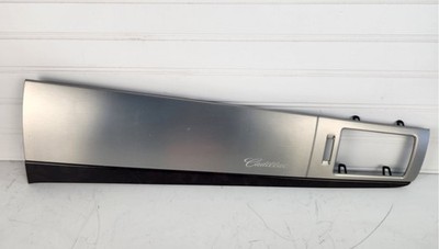 07 Cadillac Escalade Center Console Trim Panel Shifter Bezel Brushed Metal Wood
