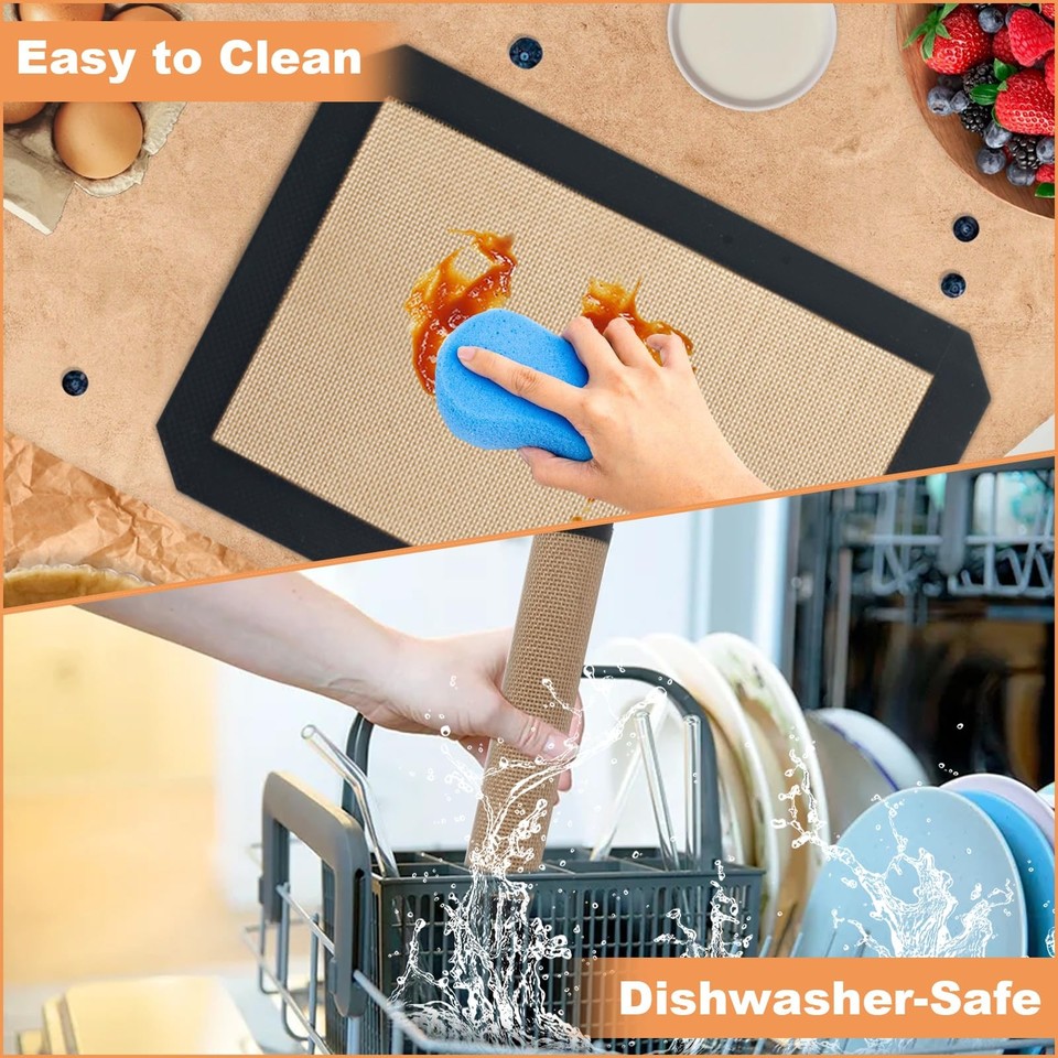 Home Hero Silicone Baking Mat, 2-Pack