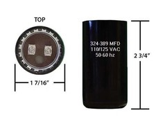 324-389 MFD 110/125 VAC motor start capacitor