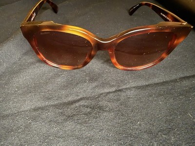 MAX MARA MM0068 52F Sunglasses Dark Havana Frame Gradient Brown Lenses 54mm