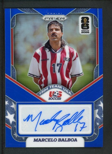 2026 MARCELO BALBOA 15/25 AUTO PANINI PRIZM FIFA WORLD CUP 2026 BLUE AUTOGRAPHS
