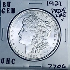 1921 BU GEM MORGAN SILVER DOLLAR UNC MS+++ U.S. MINT RARE COIN 7706