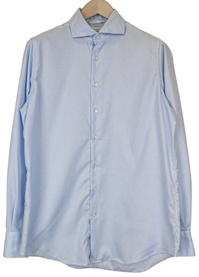 Suitsupply Herren Hemd 40/15,75 Slim Blau Reine Baumwolle Twill Cutaway I