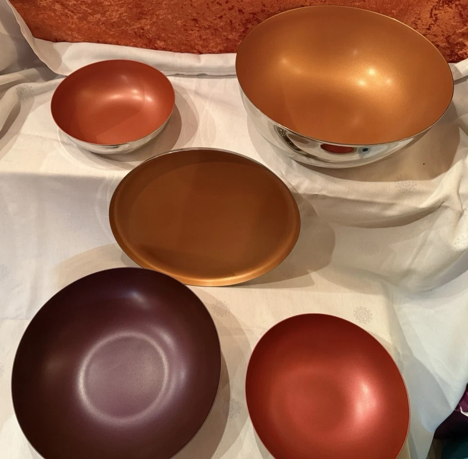 Tupperware _ Allegra Metallic Set Schüsseln inclusive seltenes Tablett_Rarität - Bild 2 von 4