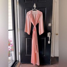 VTG Montgomery Ward Coral Nylon Robe Size M