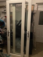 White UPVC Double Glazed Patio Doors 2200mm H x 630mm W