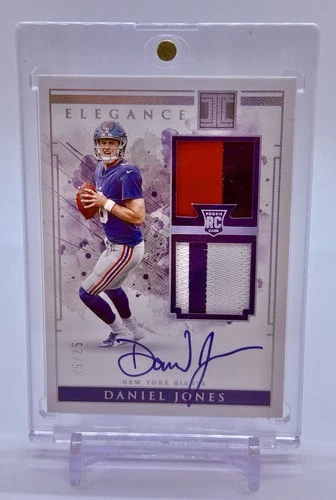 2019 Panini Impeccable Daniel Jones #104 Elegance #’d/25 Rookie RC RPA SSP