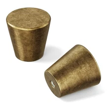 homdiy 10 Pack Antique Brass Cabinet Knobs Drawer Knobs Vintage Small Drawer ...