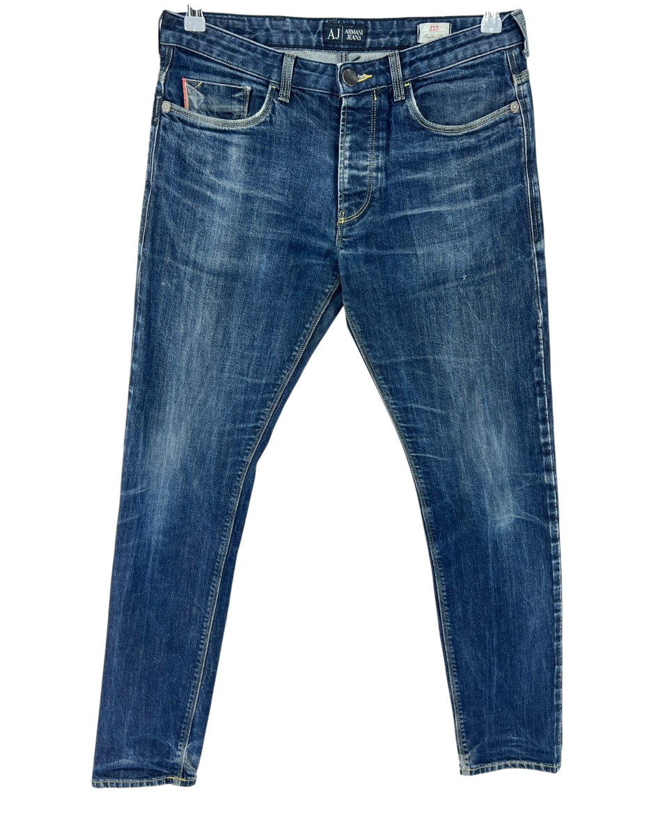 ARMANI Jeans Men Denim Stretch Slim Fit Leg Jeans Size W30 L33