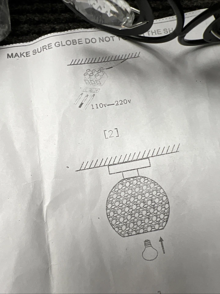 YANSUN 7 pulgadas Lámpara de techo de montaje semi empotrado negra de 1 luz pantalla de cristal Foto 3 de 4