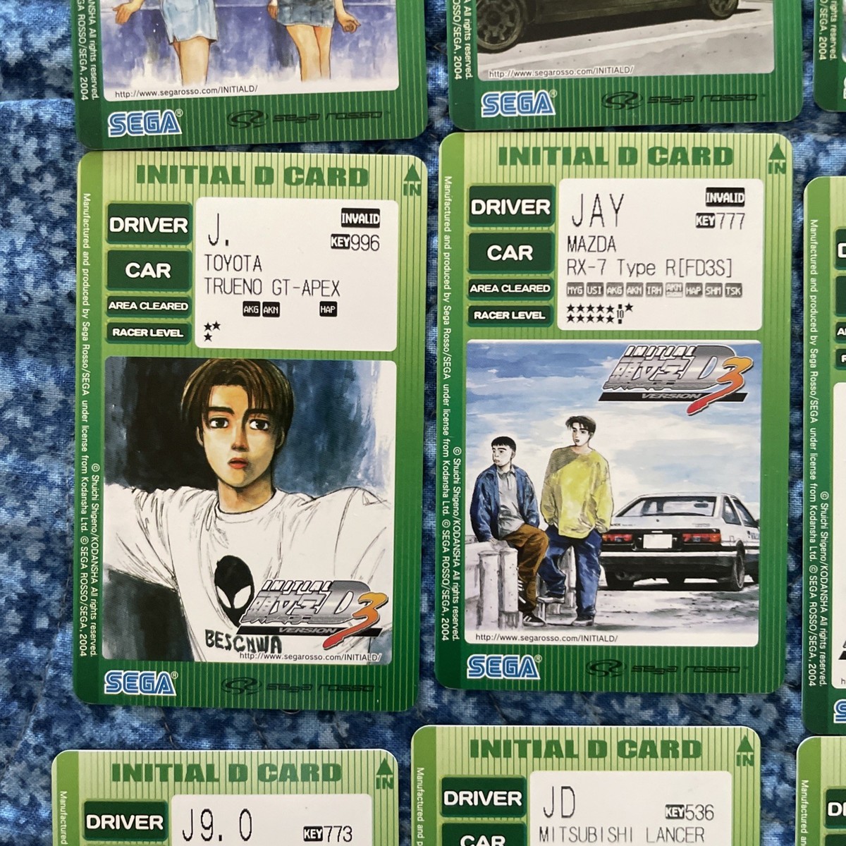New Unused English SEGA Initial D Card Arcade Stage Version 3 Card