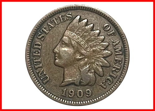 1909 Indian Head Cent / Penny - Nice XF Coin with Sharp Liberty - (Final Year)