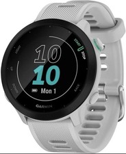 Garmin Forerunner 55 GPS Running Smart Watch White Mens Womens Heart Rate Light