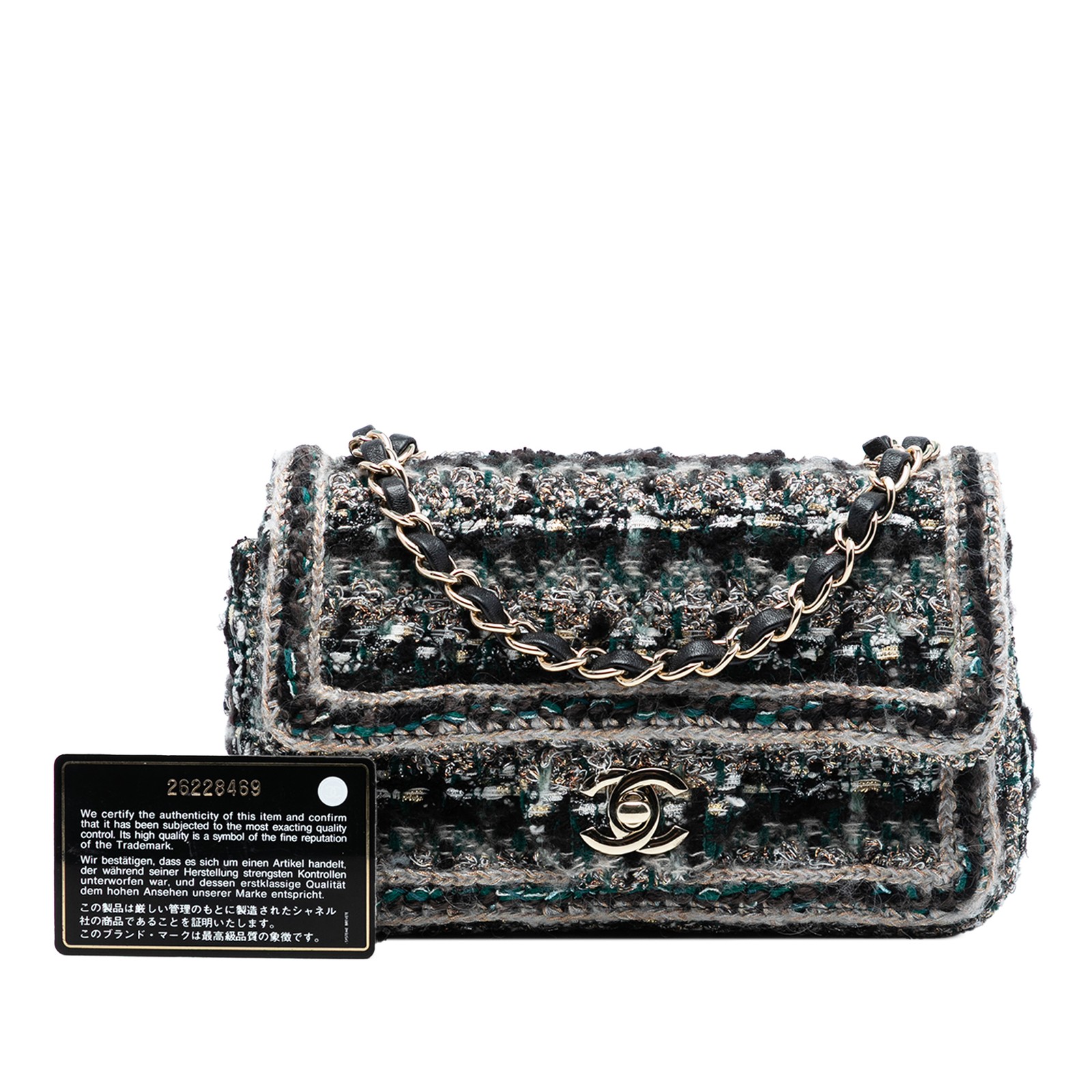 Authenticated Chanel Mini Rectangular Classic Twe… - image 8