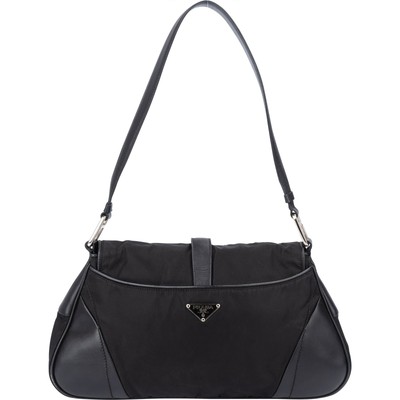 Prada Black Nylon Triangle Shoulder Bag Tasche