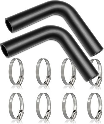 2pack Gas Tank Filler Hose with 8 Clamps, 1 1/2'' ID 1 1/2'' ID 2pack 90 Degree