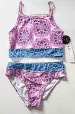 Nicole Miller New York Girls Sz 10 Multicolor 2 PC Swimsuit Bathing suit NWT
