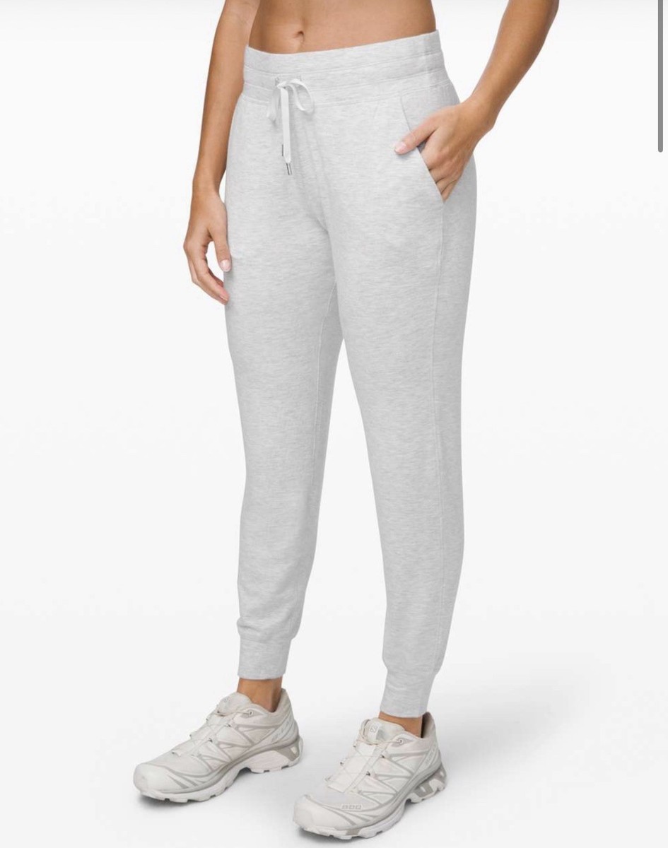 Lululemon Warm Down Jogger Heathered Core Ultra Light Grey Sz 4